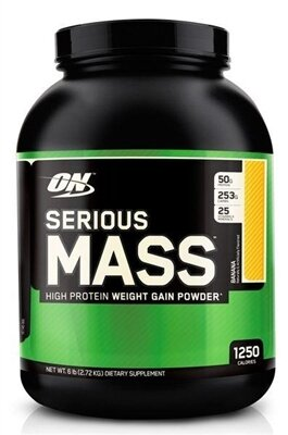 Гейнер Optimum Nutrition Serious Mass, банан, 2,72 кг