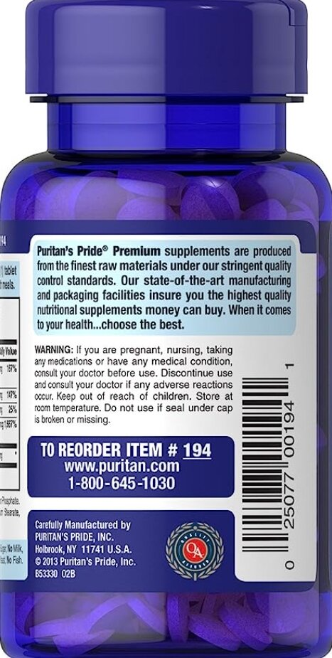 Вітаміни групи В Puritan's Pride Vitamin B-Complex and Vitamin B-12, 180 таблеток