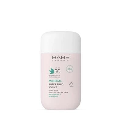 Флюїд сонцезахисний Babe Laboratorios SPF50 мінеральний з фізичними фільтрами з тонуючим ефектом , 50 мл