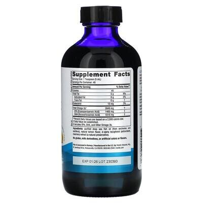 Омега Nordic Naturals Ultimate Omega, лимон, 237 мл