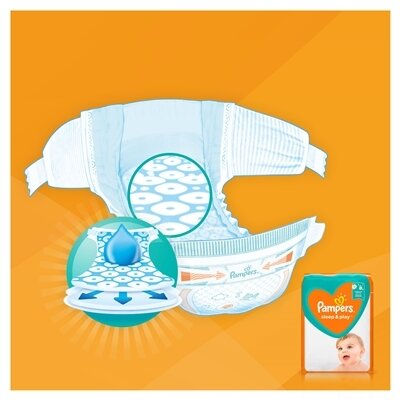 Підгузки дитячі Pampers Sleep & Play розмір 4, 9-14 кг, 68 шт
