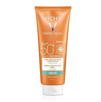 Молочко сонцезахисне Vichy Capital Soleil водостійке, з гіалуроновою кислотою, технологія Мульти-захист, SPF 50+, 200 мл