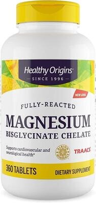 Бісглицинат хелат магнію Healthy Origins Magnesium Bisglycinate Chelate 200 мг, 360 таблеток