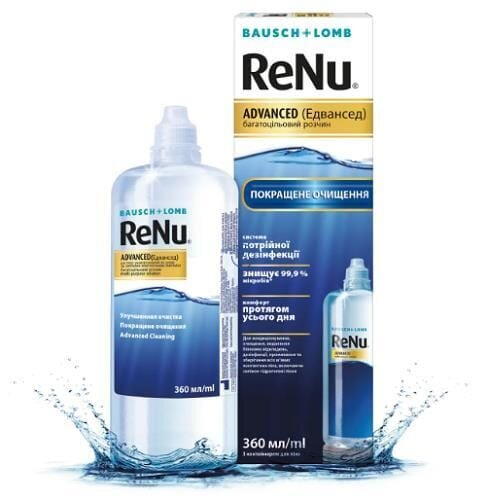 Розчин ReNu Advanced (Едвансед) д/конт. лінз по 360 мл у флак.