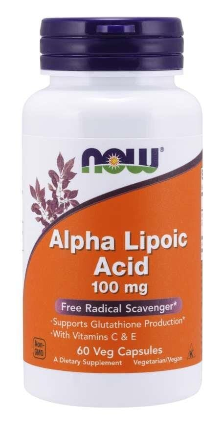 Альфа-ліпоєва кислота NOW Alpha Lipoic Acid 100 мг вег. капсули №60