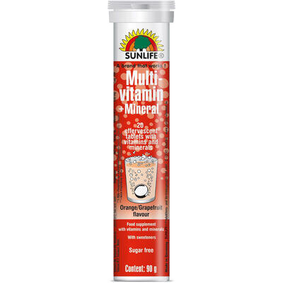 Вітаміни Sunlife Multivitamin + Mineral таблетки шипучі №20