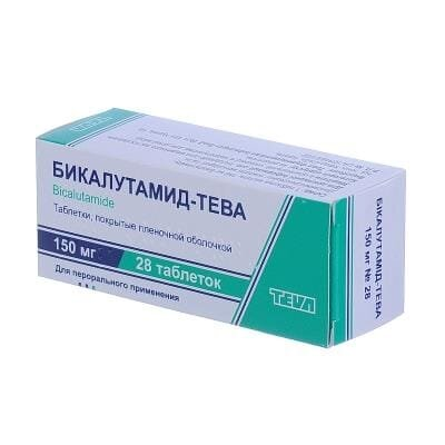 Бікалутамід-Тева таблетки, в/плів. обол. по 150 мг №28 (7х4)