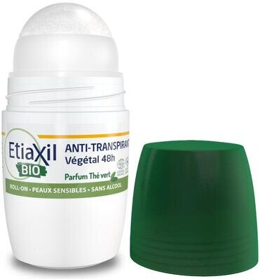 Дезодорант-антиперспірант кульковий Etiaxil Bio Vegetal 48h Green Tea, 50 мл