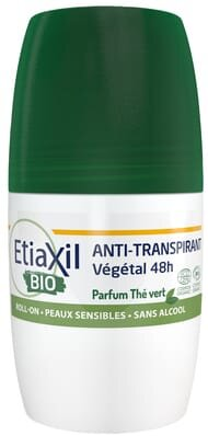 Дезодорант-антиперспірант кульковий Etiaxil Bio Vegetal 48h Green Tea, 50 мл