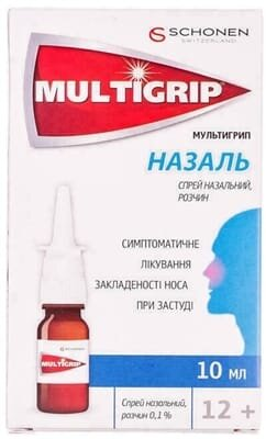 Мультигрип назаль спрей наз., р-н 0.1 % по 10 мл у флак. з розпил.