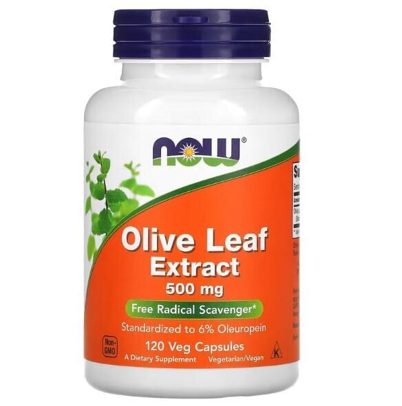 Оливи листя екстракт NOW Olive Leaf Extract 500 мг вег. капсули №120