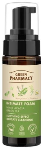 Пінка для інтимної гігієни Green Pharmacy Біла акація і зелений чай, 150 мл