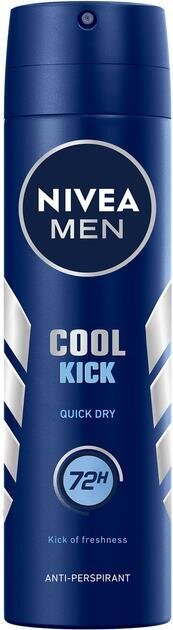Дезодорант-антиперспірант спрей Nivea Men Cool Kick 72h (82883), 150 мл
