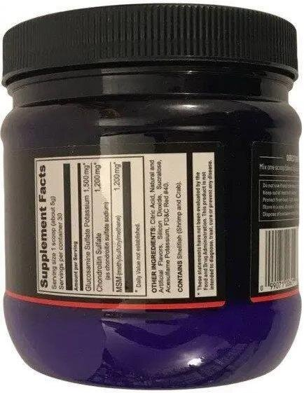 Глюкозамін, хондроїтин і МСМ Ultimate Nutrition Glucosamine Chondroitin MSM фруктовий пунш, 158 г