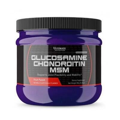 Глюкозамін, хондроїтин і МСМ Ultimate Nutrition Glucosamine Chondroitin MSM фруктовий пунш, 158 г