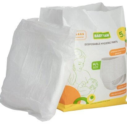 Труси гігієнічні Baby Team 0040 жіночі одноразові, розмір M/ L, 5 штук