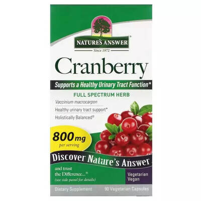 Журавлина Nature's Answer Cranberry 800 мг, 90 вегетаріанських капсул