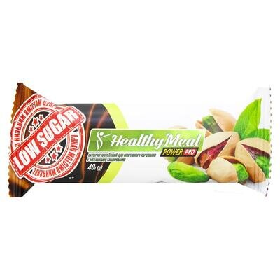 Батончик протеїновий Power Pro Healthy Meal без цукру з фісташками, 40 г