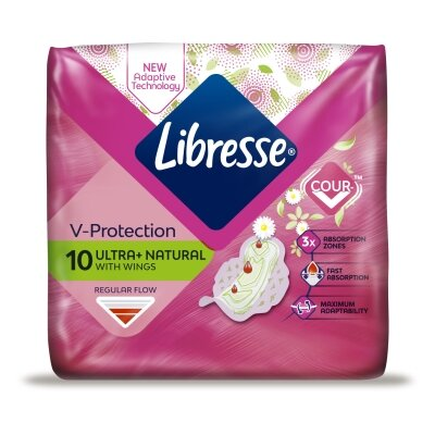 Прокладки гігієнічні Libresse Ultra+ Natural, 10 шт