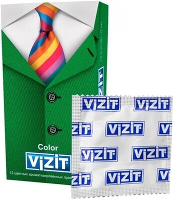 Презервативи Vizit Color кольорові, 12 штук