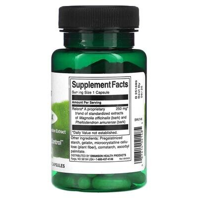 Релора Swanson Relora (Patented Magnolia & Phellodendron Extract) 250 мг, 90 капсул