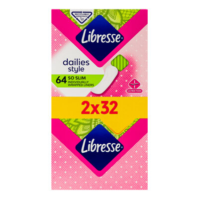 Прокладки щоденні гігієнічні Libresse Dailies Style So Slim, 64 шт