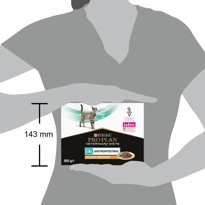 Корм вологий Purina Pro Plan Veterinary Diets EN Gastrointestinal для котів при лікуванні кишкових розладів, шматочки в підливі з куркою, 10 х 85 г