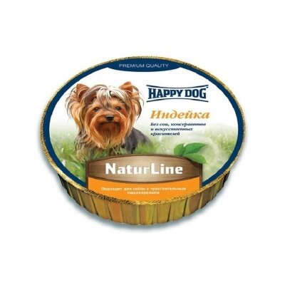 Корм вологий для собак Happy Dog Schale NaturLine Truthahn паштет з індичкою, 85 г