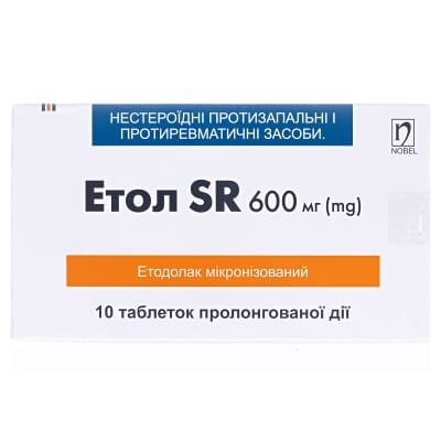 Етол SR таблетки прол./д. по 600 мг №10