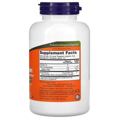 Глюкоманнан NOW Glucomannan порошок, 227 г
