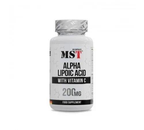 Альфа-ліпоєва кислота MST Nutrition Alpha Lipoic Acid with Vitamin C 200 мг, 60 капсул