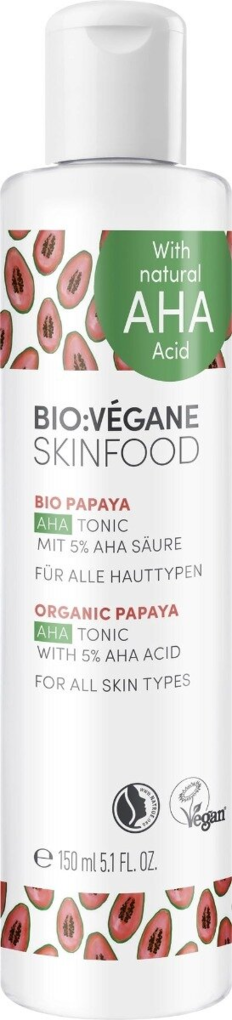 Тонік для обличчя Bio:Vegane Органічна Папая з АНА кислотами для всіх типів шкіри, 150 мл