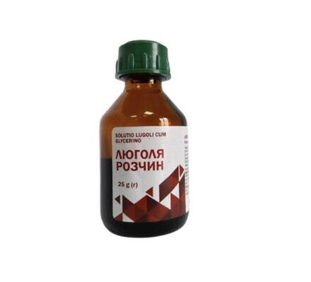 Люголя розчин д/зовн. заст. по 25 г у флак.
