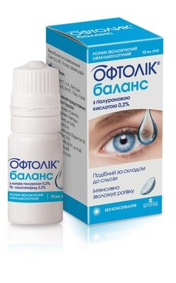 Офтолік Баланс краплі очні по 10 мл у флак.