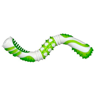 Іграшка жувальна Bubimex Dental Green для собак, біла/зелена, 20 см