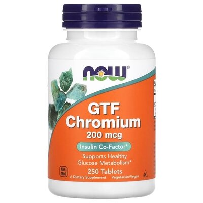 Хром NOW GTF Chromium 200 мкг таблетки №250