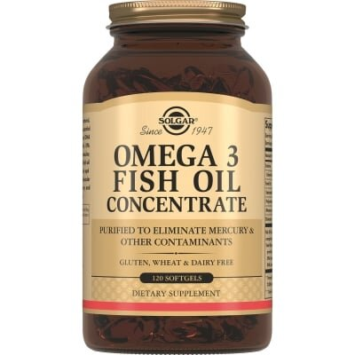 Омега-3 Концентрат риб'ячого жиру Solgar Omega-3 Fish Oil Concentrate м'які капсули №120