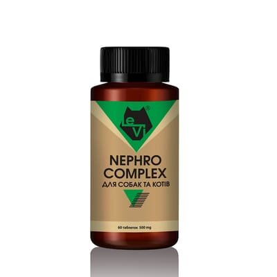 Нефро Комплекс для собак та котів LeVi 500 mg, 60 таблеток
