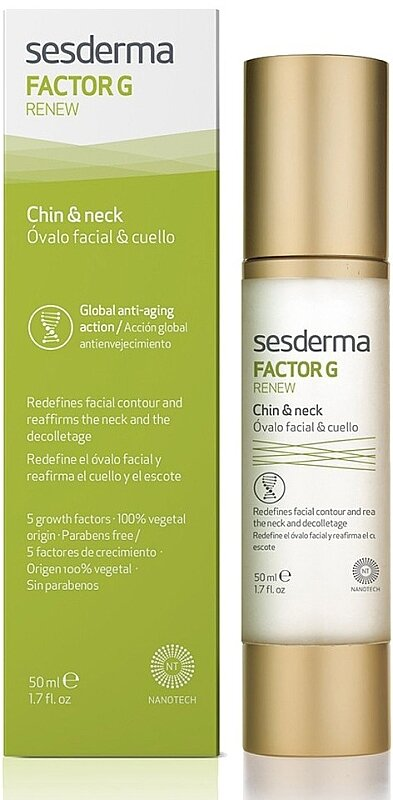 Крем для овалу обличчя і шиї SesDerma Factor G Oval Cream Омолоджувальний, 50 мл