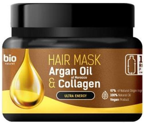 Маска для волосся Bio Naturell Argan Oil of Morocco & Collagen Ультраенергія, 295 мл
