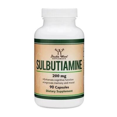 Сульбатіамін (вітамін В1) Double Wood Sulbutiamine 200 мг, 90 капсул