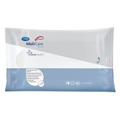 Рукавички MoliCare Skin вологі для миття всього тіла, 8 штук