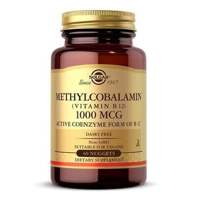 Метилкобаламін (Вітамін В12) Solgar Methylcobalamin (Vitamin B12) 1000 мкг сублінгвальний таблетки №60