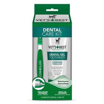 Набір Vet's Best Dental Care для догляду за ротовою порожниною (гель + зубна щітка)