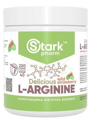Аргінін Stark Pharm Stark L-Arginine смак полуниці та малини, 200 г