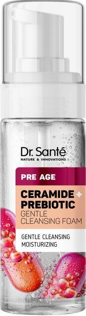 Пінка для вмивання Dr.Sante Pre Age Керамід + Пребіотик ніжна очищуюча, 150 мл