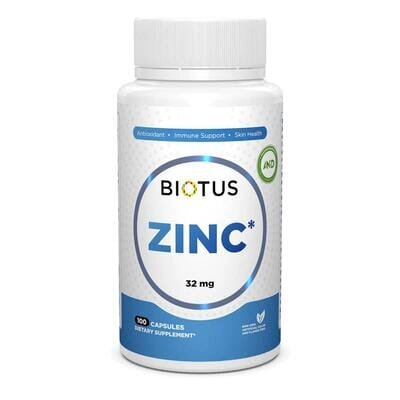 Цинк Biotus Zinc капсули по 32 мг №100