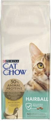 Корм сухий для кішок Purina Cat Chow Hairball з куркою, 15 кг