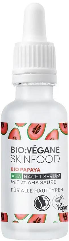 Сироватка для обличчя Bio:Vegane Органічна папайя з АНА кислотами для всіх типів шкіри, 30 мл