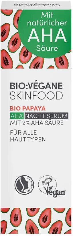 Сироватка для обличчя Bio:Vegane Органічна папайя з АНА кислотами для всіх типів шкіри, 30 мл